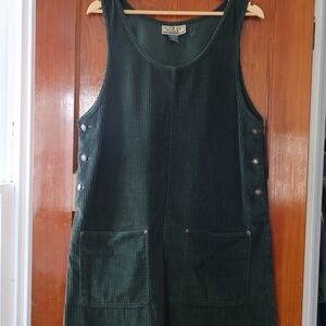 1990’s Express Green Corduroy Jumper Dress